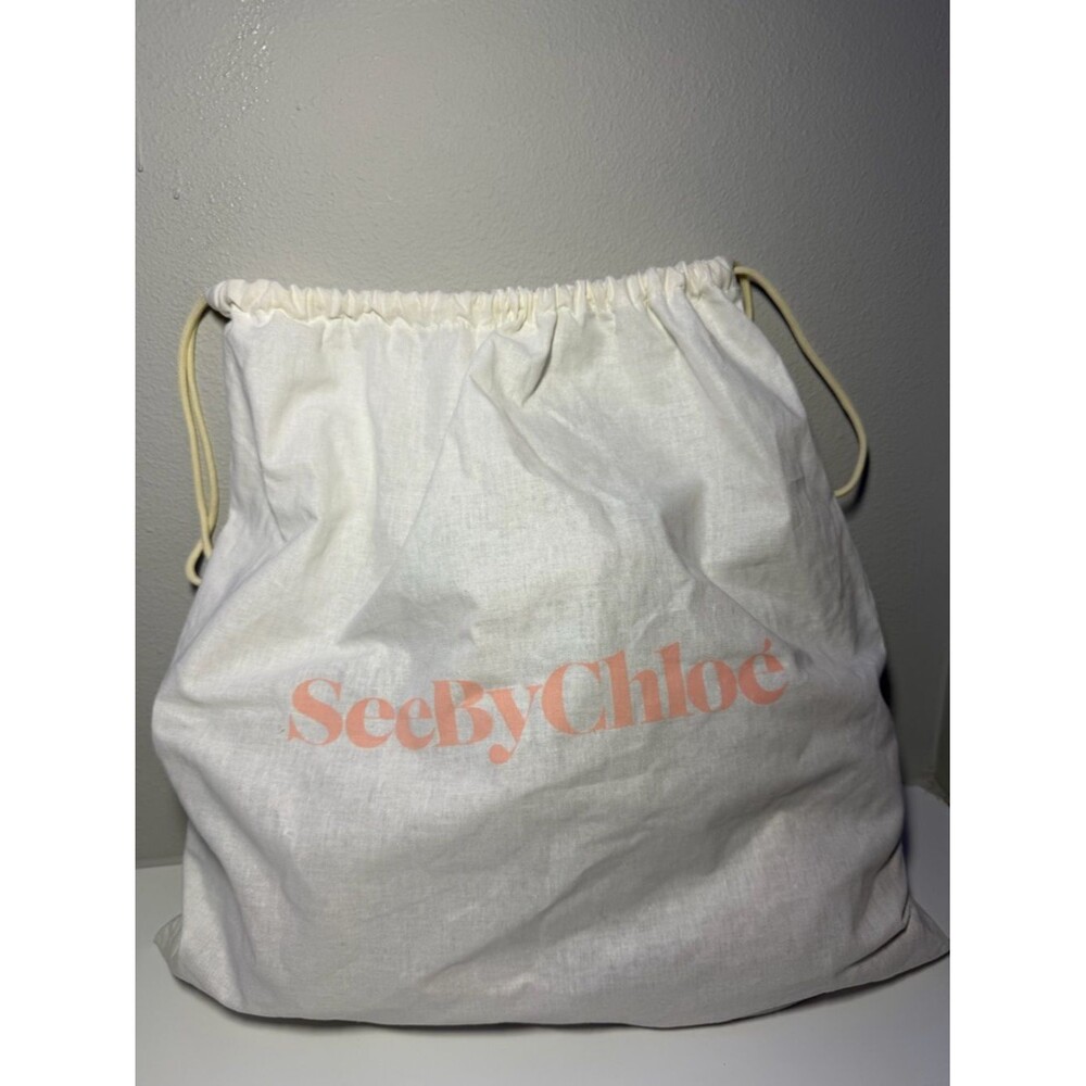 See by Chloe Satin Light Pink Tote Bag with Star Charm and Crossbody strap. - Picture 12 of 16